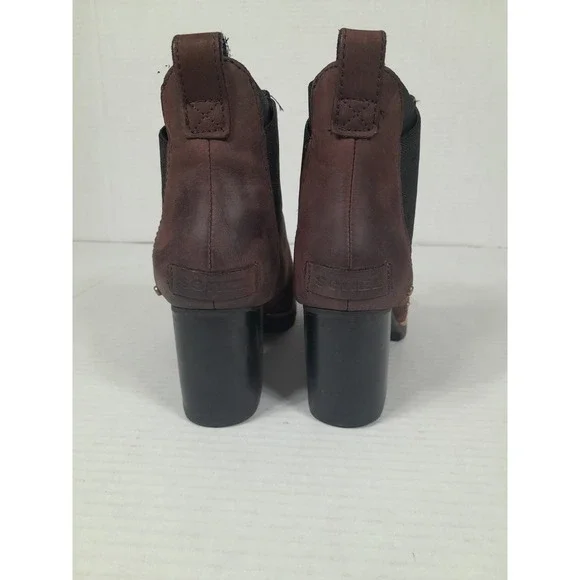 Sorel Brown Ankle Boots with Black Heel - Picture 5 of 13